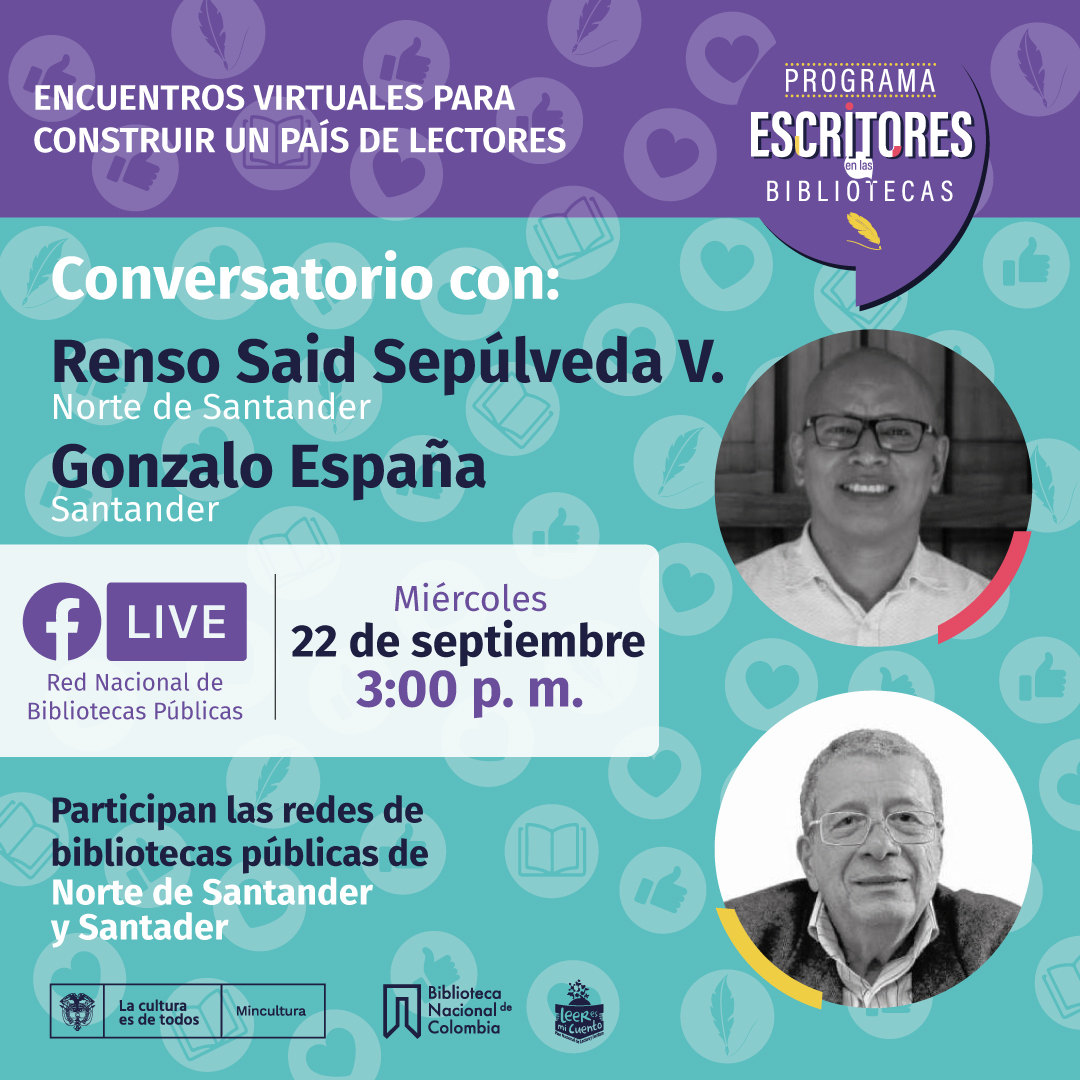 Escritores en las bibliotecas con Renso Sepúlveda y Gonzalo España