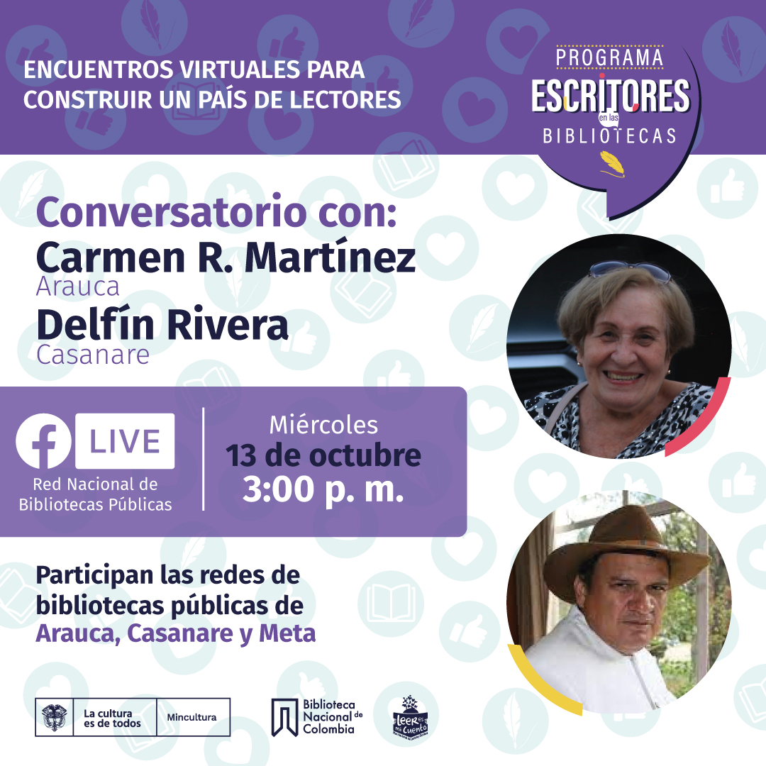 Escritores en las bibliotecas con Carmen Martínez y Delfín Rivera