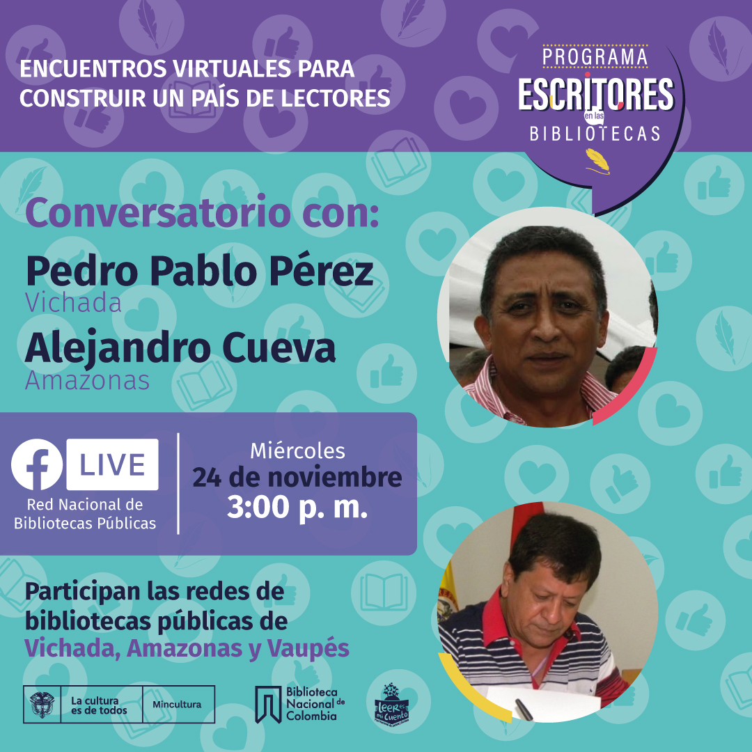 Escritores en las bibliotecas con Pedro Pablo Pérez y Alejandro Cueva