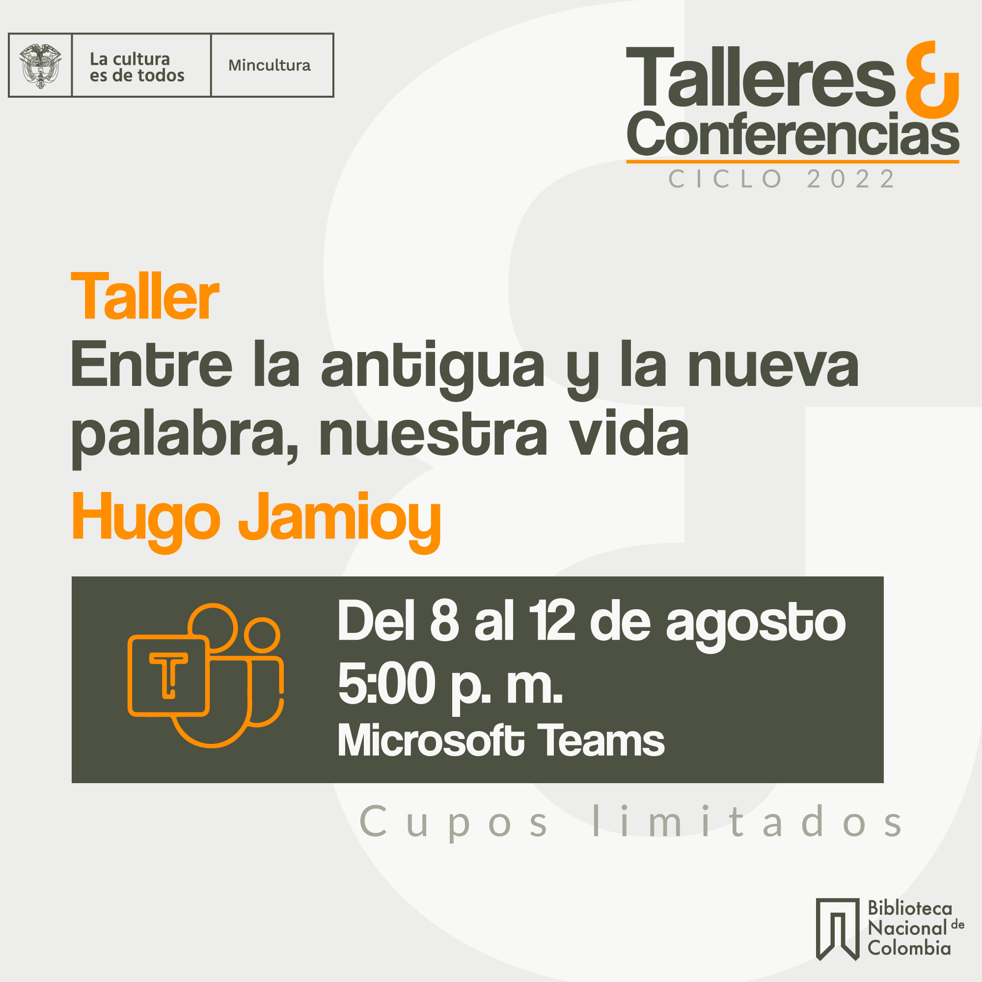 Taller “Entre la antigua y la nueva palabra, nuestra vida