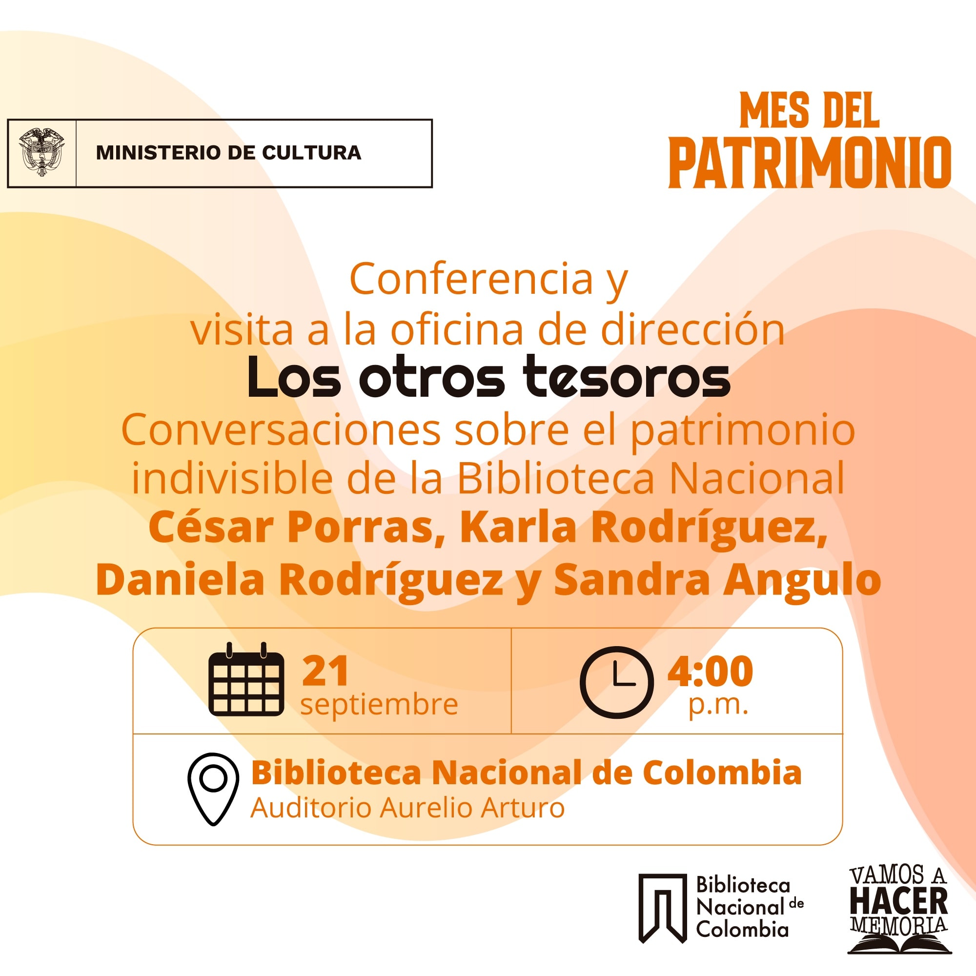 Conferencia y visita a la oficina de Dirección - Los otros tesoros