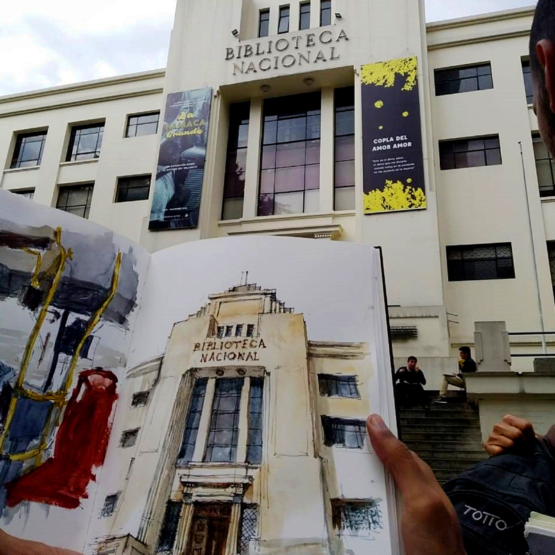 Maratón de dibujo BNC y Taller breve con Urban Sketchers
