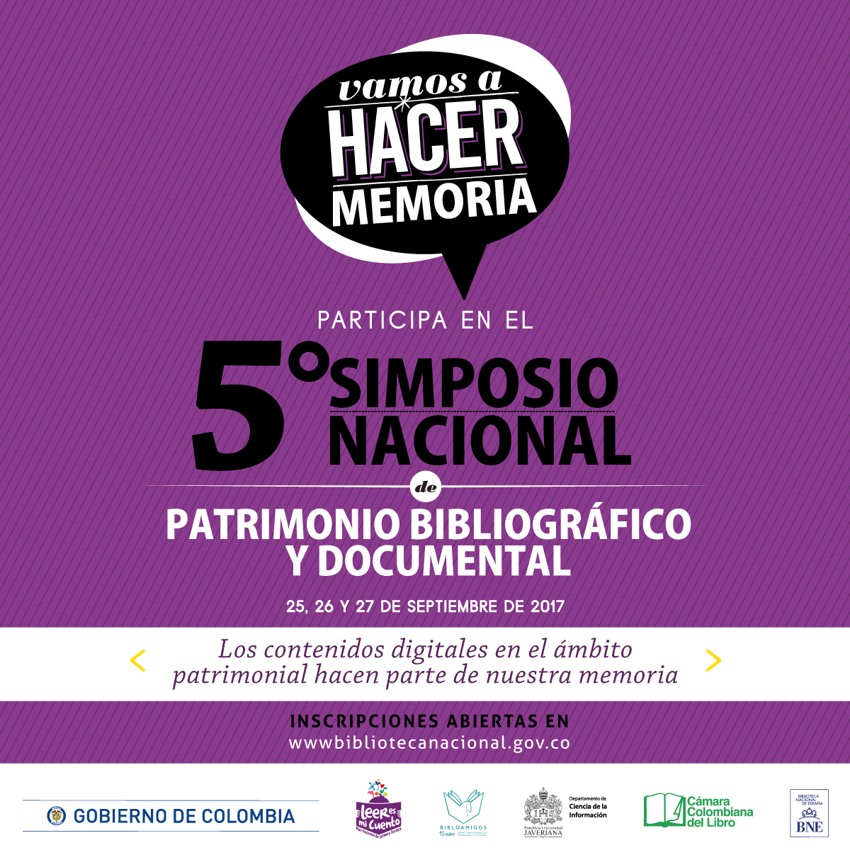 V Simposio Nacional de Patrimonio Bibliográfico y Documental