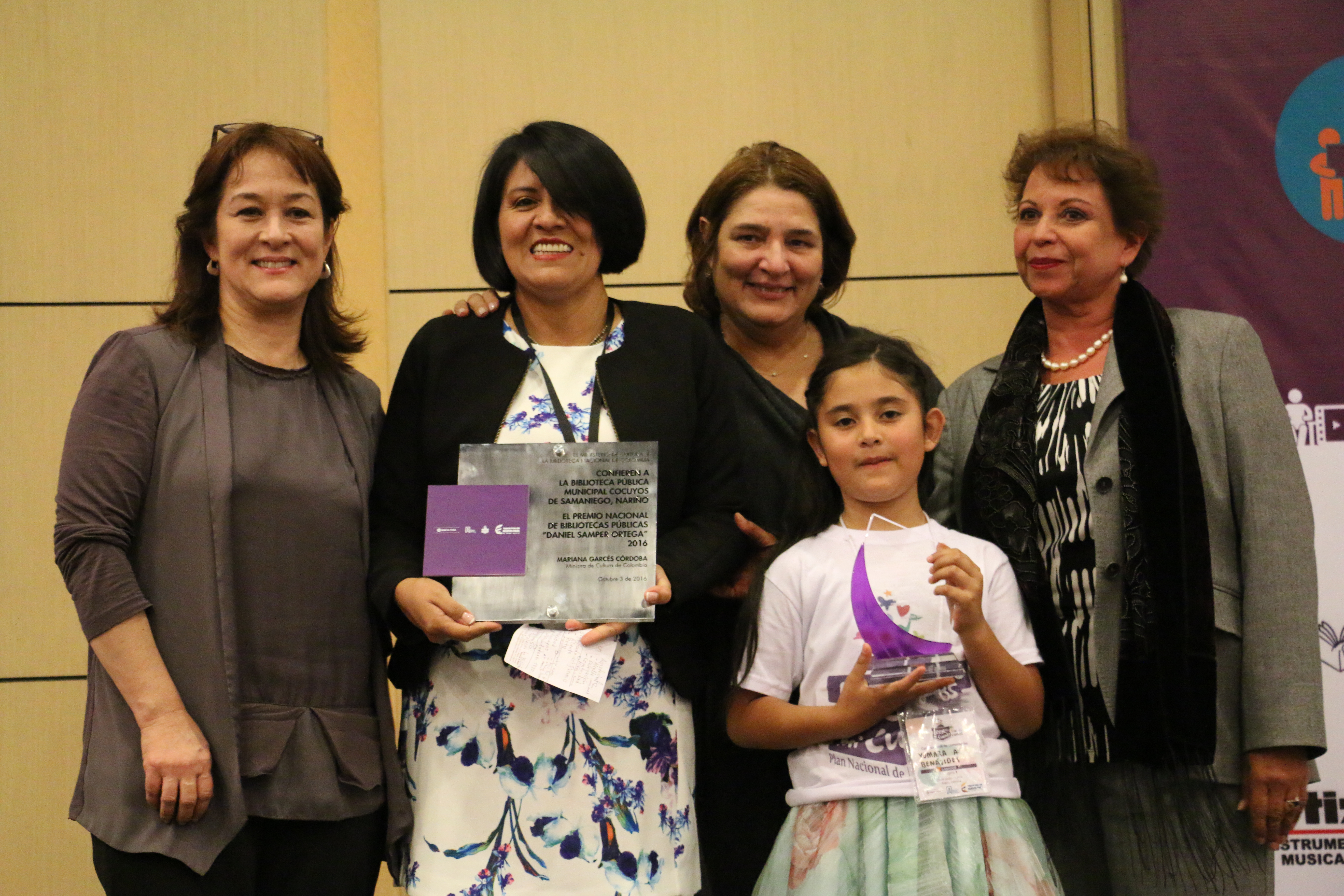 Biblioteca Pública Cocuyos de Samaniego, Nariño Ganadora del III Premio Nacional de Bibliotecas “Daniel Samper Ortega” 2016.
