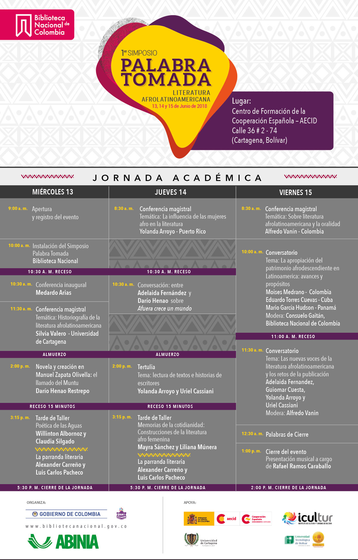 Titulo Agenda simposio palabra tomada 2018