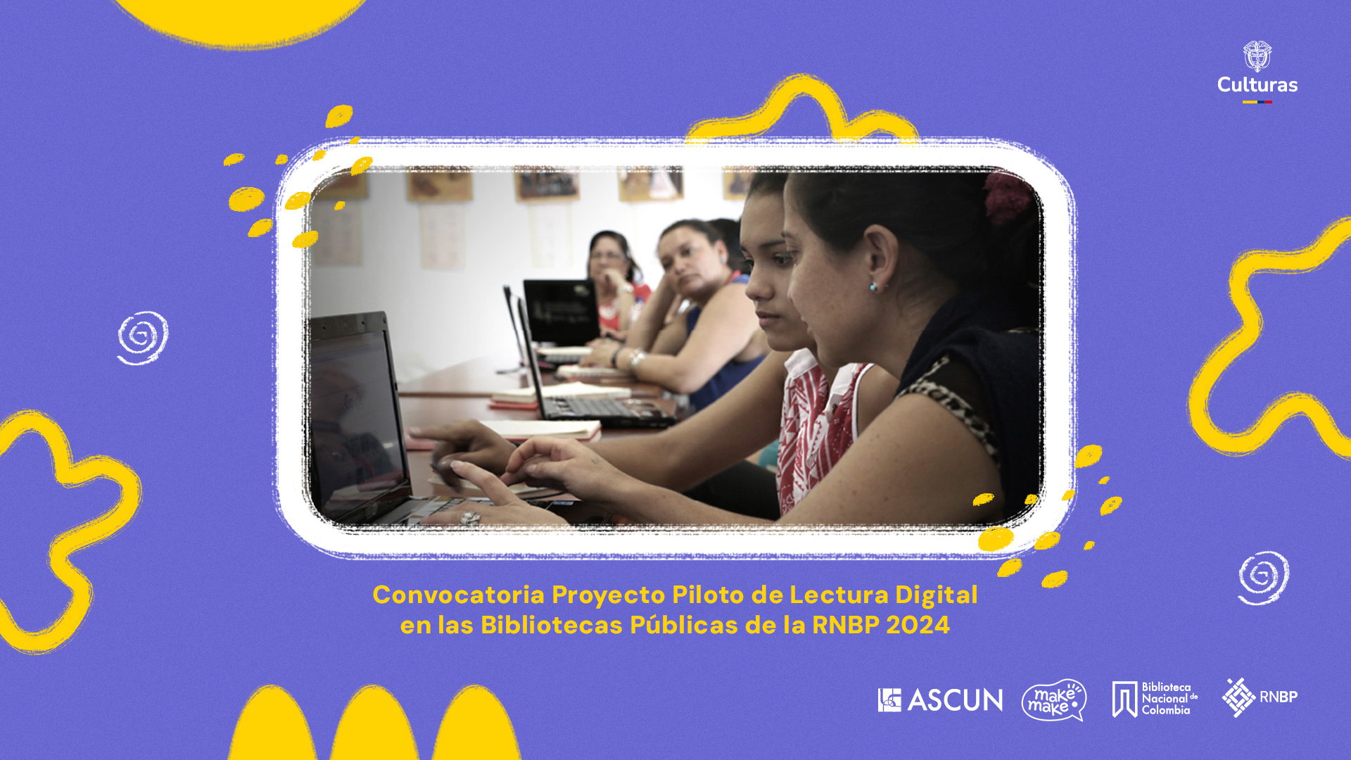 Pieza gráfica que invita a Conozca el listado de seleccionados para participar el Proyecto Piloto de Lectura Digital en las Bibl