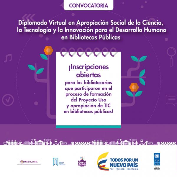 Abierta Convocatoria para el Diplomado en Apropiación Social