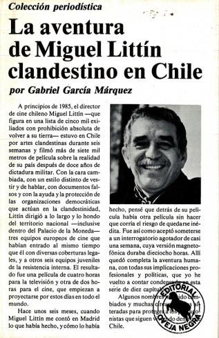 La aventura de Miguel Littín clandestino en Chile